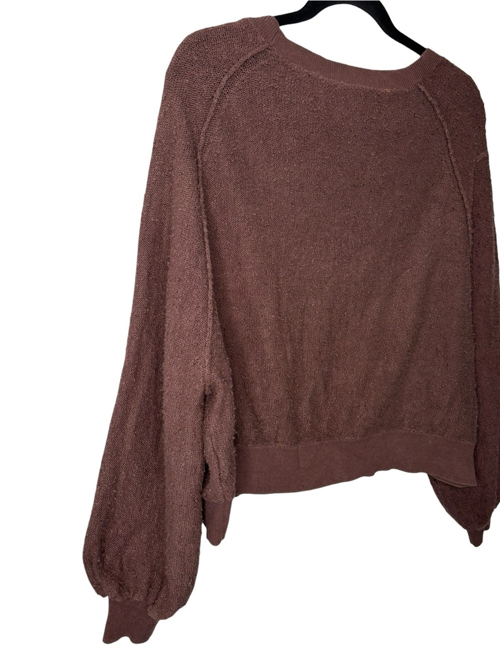 Free People Found My Friend Oversized Boucle-knit Sweater Size XS Brown - Picture 3 of 11